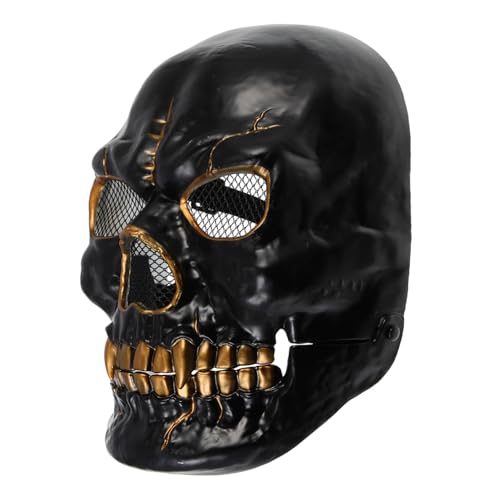 LALADEFIEE Halloween Vollgesichtsmaske aus Kunststoff Leichte Cosplay Schädelmaske für Erwachsene Atmungsaktive Gruselige Verkleidung für Halloween Kostümpartys Dunkles Design LALADEFIEE Halloween Vollgesichtsmaske aus Kunststoff Leichte Cosplay Schädelmaske für Erwachsene Atmungsaktive Gruselige Verkleidung für Halloween Kostümpartys Dunkles Design von LALADEFIEE