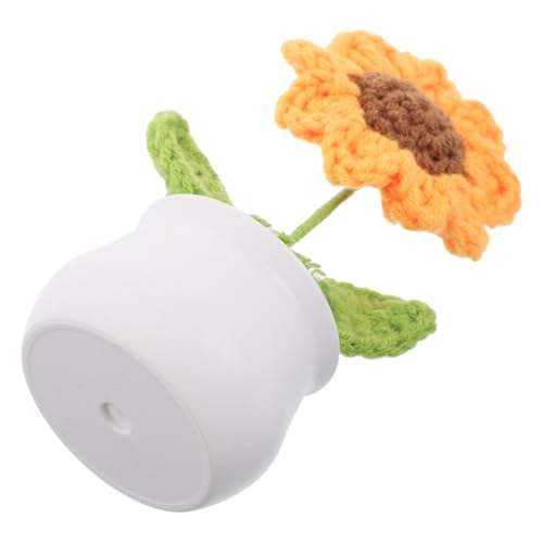 LALADEFIEE Handgemachte Mini-Topf-kunstpflanzen, Gehäkelte Sonnenblumen-Topf, Niedliche Gestrickte Kunstpflanzen, Für Zuhause, Büro, Schreibtisch, Schlafzimmer, Dekoration LALADEFIEE Handgemachte Mini-Topf-kunstpflanzen, Gehäkelte Sonnenblumen-Topf, Niedliche Gestrickte Kunstpflanzen, Für Zuhause, Büro, Schreibtisch, Schlafzimmer, Dekoration von LALADEFIEE