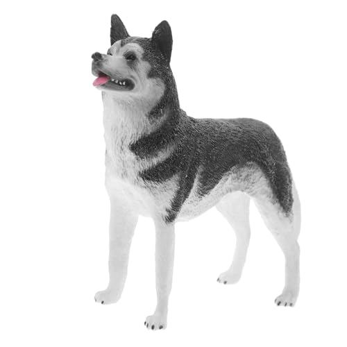 LALADEFIEE Husky Hund Modell Kunststoff Figurine Stehendes Hundemodell Für Junge Mädchen Kognitives Spielzeug Für Dekoration Und Kreative Projekte von LALADEFIEE