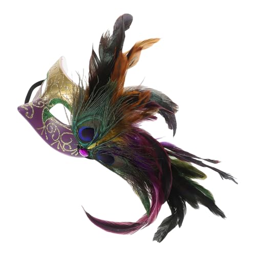 LALADEFIEE Karneval-halbgesichtsmaske Mit Farbverlauf, Maskerade-maske, Abendball-masken, Karnevalsmasken Für Kostümpartys von LALADEFIEE