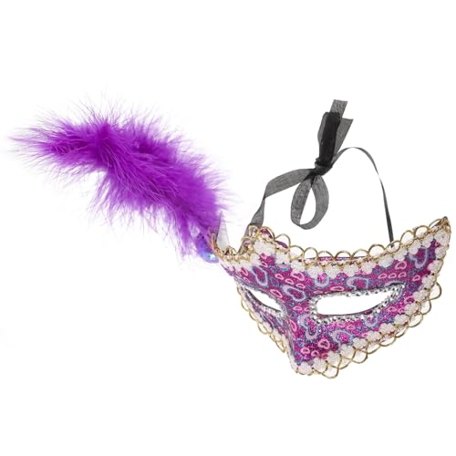 LALADEFIEE Karnevalsmaske Venezianische Partymasken Maskerade Party Kostümzubehör Plume Maskerade Masken Partymasken Venezianische Maskerademaske Maskeradeballmaske für Erwachsene Maskerade von LALADEFIEE