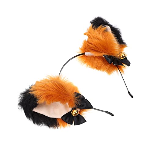 LALADEFIEE Katzenohren Haarband Aus Plüsch Tierhaar Accessoires Für Kinder Und Mädchen Ohr Haarband Für Party Und Halloween von LALADEFIEE