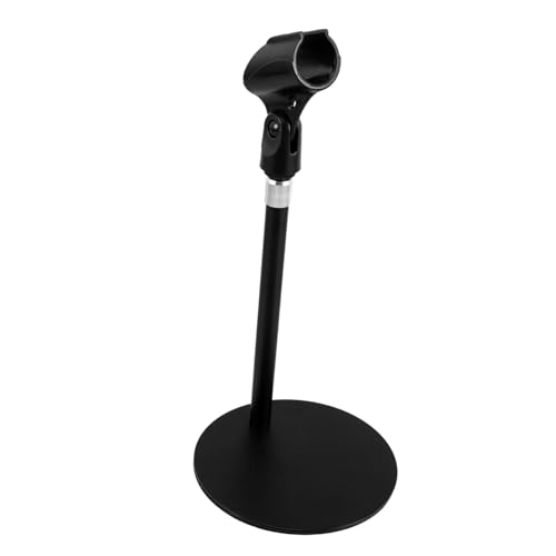 LALADEFIEE Kompakter Desktop-mikrofonständer, Höhenverstellbarer Mini-Tisch-mikrofonständer Mit Runder Basis, Schreibtisch-mikrofonhalterung Für Den Heimstudio-Einsatz von LALADEFIEE