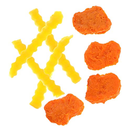 LALADEFIEE Künstliches Hühnchen Modell Teilig Realistisch Gebratenes Hähnchen und Frittierte Kartoffeln Simulation Lebensmittel Dekoration für Küche Laden Fotografie von LALADEFIEE