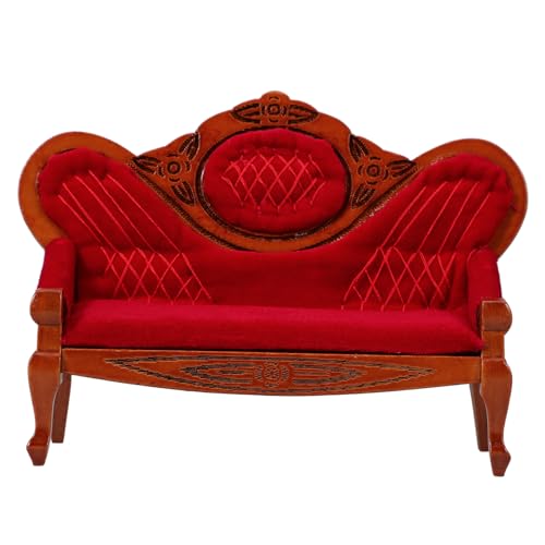 LALADEFIEE Lebensechtes Mini Sofa Ornament Im Modernen Stil Für Puppenhaus DIY Mini Perfekte Foto Requisite Für Miniatur Fans Und Bastel Enthusiasten von LALADEFIEE
