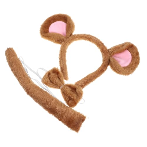 LALADEFIEE Leichtes Maus Kostümset mit Stirnband Ohren Fliege und Bequemes Tier Kostümzubehör für Halloween Fasching Party und Cosplay für Damen und Erwachsene von LALADEFIEE