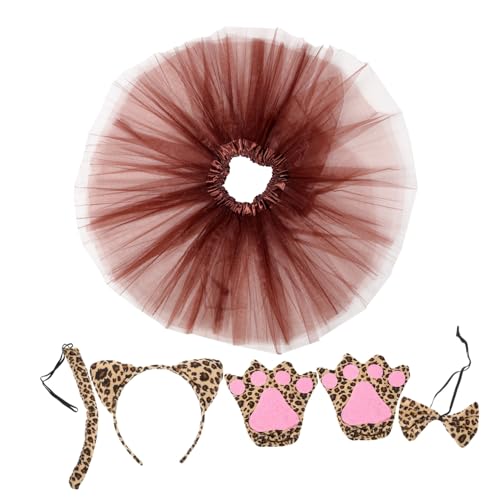 LALADEFIEE Leoparden Kostüm mit Verstellbarem Leopardenohren Haarreif Schleifen-halsband Tutu Rock und Handschuhen Hautfreundlich Langlebig Angenehm für Halloween Karneval Party und Cosplay LALADEFIEE Leoparden Kostüm mit Verstellbarem Leopardenohren Haarreif Schleifen-halsband Tutu Rock und Handschuhen Hautfreundlich Langlebig Angenehm für Halloween Karneval Party und Cosplay von LALADEFIEE