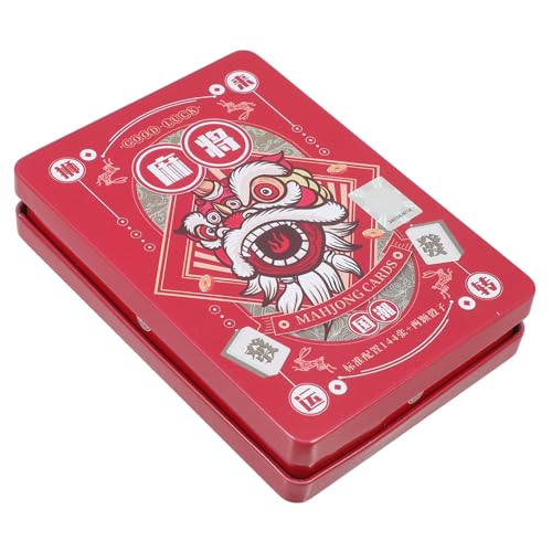 LALADEFIEE Mahjong Karten Reiseversion Tragbare Teiliges Chinesisches Spielkartenset mit Würfeln Leicht Kompakt für Party und Freizeitspiele von LALADEFIEE
