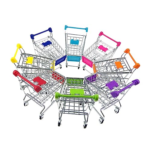 LALADEFIEE Mini Einkaufswagen für Trolley aus Metall mit Beweglichen Rädern zur Aufbewahrung von Kleinigkeiten Zufälligen Farben für Rollenspiele und Kreativität LALADEFIEE Mini Einkaufswagen für Trolley aus Metall mit Beweglichen Rädern zur Aufbewahrung von Kleinigkeiten Zufälligen Farben für Rollenspiele und Kreativität von LALADEFIEE