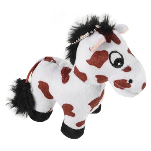 LALADEFIEE Mini Plüsch Pferd Schlüsselanhänger Niedliches Mini Stofftier als Anhänger Weiches Kuscheltier Geschenk für Junge Mädchen Originelles Geburtstags mitgebsel Detailreich Verarbeitet von LALADEFIEE