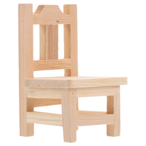 LALADEFIEE Puppenhaus-miniaturmöbel Mini-hocker Kleiner Holzstuhl Dekorativer Hocker Für Bastelprojekte Heimdekoration von LALADEFIEE