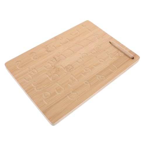 LALADEFIEE Holz Kalligraphietafel Für Vorschulkinder Buchstabenschreibübungen Montessori Lernspielzeug Zum Schreibenlernen Taktiler Whiteboard Magnettafel Wand von LALADEFIEE