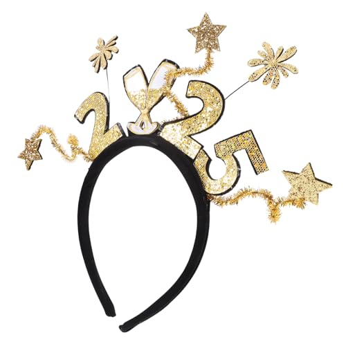 LALADEFIEE Neujahrs Haarreif mit Zahlenmotiv Party Kopfschmuck für Erwachsene Festliches Stirnband für Silvester Karneval und Themenpartys Auffälliges Foto Requisit von LALADEFIEE