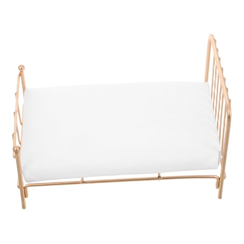 LALADEFIEE Puppenhausmöbel, Kleines Bett Mit Matratze, Realistisches Schlafzimmerzubehör, Puppenhaus-schlafzimmermöbel, Puppenhauszubehör, Golden LALADEFIEE Puppenhausmöbel, Kleines Bett Mit Matratze, Realistisches Schlafzimmerzubehör, Puppenhaus-schlafzimmermöbel, Puppenhauszubehör, Golden von LALADEFIEE