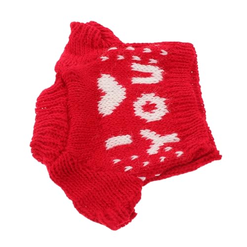 LALADEFIEE Puppenkleidung, Puppenzubehör, Kleidung, Kapuzenpullover, Set, Gestrickte Kleidung, Gestrickte Kleidung, Puppenzubehör Für Puppendekoration, Rot LALADEFIEE Puppenkleidung, Puppenzubehör, Kleidung, Kapuzenpullover, Set, Gestrickte Kleidung, Gestrickte Kleidung, Puppenzubehör Für Puppendekoration, Rot von LALADEFIEE