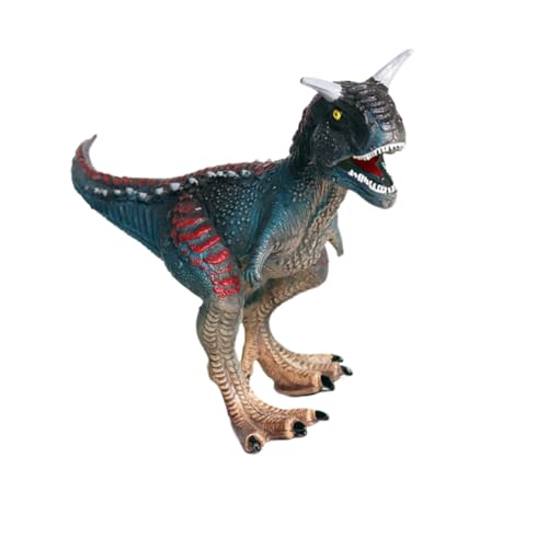 LALADEFIEE Realistisches Dinosaurier Modell Kunststoff Carnotaurus Figur Lebensecht Mini Tierdekoration für Kinderzimmer Büro Lernspielzeug von LALADEFIEE