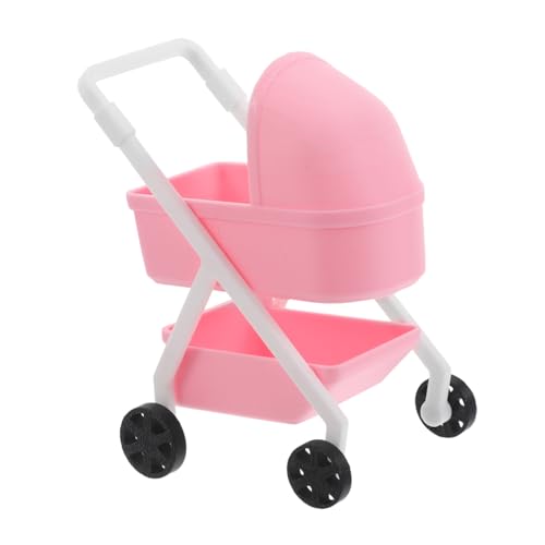 LALADEFIEE Realistisches Kinderwagenmodell, Cartoon-puppenhaus, 1/12, Mini-Kinderwagen-Simulation, Puppenwagen-Spielzeug Für Rollenspiele von LALADEFIEE
