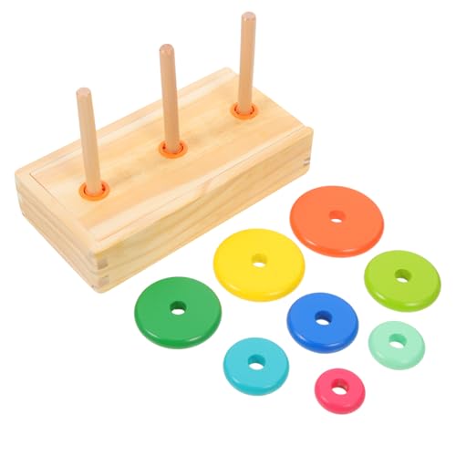LALADEFIEE Stapelturm Holzspielzeug Schichten Pädagogisch Kreative Bunte Ringe Stapelspielzeug für Kleinkinder von Form und Farberkennung Feinmotorik und Denkfähigkeit LALADEFIEE Stapelturm Holzspielzeug Schichten Pädagogisch Kreative Bunte Ringe Stapelspielzeug für Kleinkinder von Form und Farberkennung Feinmotorik und Denkfähigkeit von LALADEFIEE