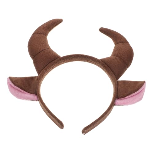 LALADEFIEE Stier-Stirnband, Tier-Stirnband, Kostüm-Kopfbedeckung, Cosplay-Kopfbedeckung, Halloween-Horn-Stirnband Für Party-Dekoration, Themenveranstaltungen Und Verkleidungsspaß von LALADEFIEE