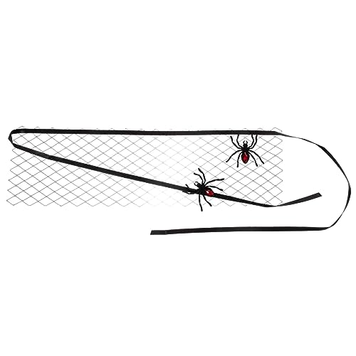 LALADEFIEE Venezianische Maskerademaske Maskerademaske für Frauenschleier Halloween Maske aus Schwarzem Spitzenschleier mit Spinne Darauf Schleiermaske Maskerade Partymaske Augenmaske von LALADEFIEE