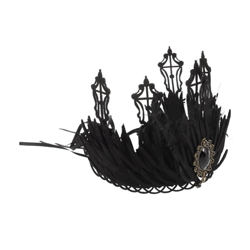 LALADEFIEE Vintage Barock Tiara Krone Damen Haarschmuck für Hochzeit Halloween Cosplay Party Komfortabler Gothic Kopfschmuck Verstellbar Passt für Frauen und Mädchen LALADEFIEE Vintage Barock Tiara Krone Damen Haarschmuck für Hochzeit Halloween Cosplay Party Komfortabler Gothic Kopfschmuck Verstellbar Passt für Frauen und Mädchen von LALADEFIEE