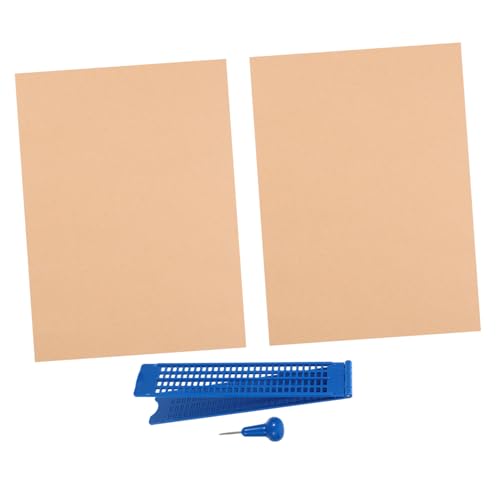 LALAFINA 1 Satz Braille-tafel Blindenschrifttafel Für Blinde Weiße Tafel Braille-bücher Kreide Farbmarker Anfänger Braille-schreibplatte Punkt Herstellung Whiteboard Stift Für Blue Plastik von LALAFINA