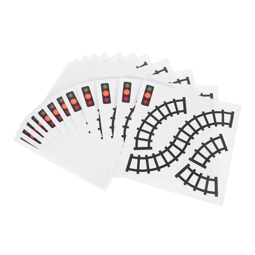 LALAFINA Spielzimmer-Essentials – 10 Stück Eisenbahnschienen-Aufkleber Lernkarten Mit Verkehrszeichen Verkehrsspielschilder Für Kinder Nicht Schädliche Wandaufkleber LALAFINA Spielzimmer-Essentials – 10 Stück Eisenbahnschienen-Aufkleber Lernkarten Mit Verkehrszeichen Verkehrsspielschilder Für Kinder Nicht Schädliche Wandaufkleber von LALAFINA