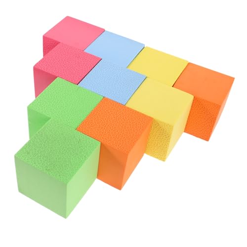 LALAFINA 10 Stück Teiliges Schaumstoff Würfel für Bunte Geometrische Bauklötze für Kreatives Lernen und für Drinnen und Draußen LALAFINA 10 Stück Teiliges Schaumstoff Würfel für Bunte Geometrische Bauklötze für Kreatives Lernen und für Drinnen und Draußen von LALAFINA