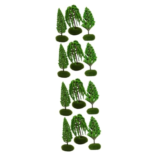 LALAFINA 12 STK Baummodell Miniatur Mini-spielzeugbäume Mini-züge Modelllandschaftsbäume Minibäume Künstliche Baumpflanzen Mini-Pflanzen Plastik Bahn Einstellen Ob11 von LALAFINA