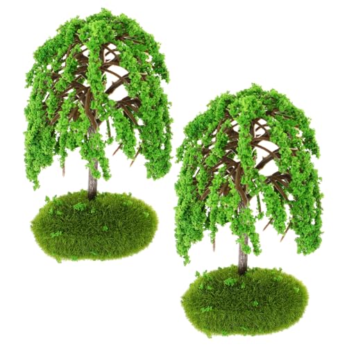 LALAFINA 2St Baummodell grünes Landschaftslandschaftsmodell Mini-Gartenzubehör Ornament Modelle Modellbäume Spielzeugbäume dreidimensional Pflanze Obstbaum Straßenbaum Baby von LALAFINA
