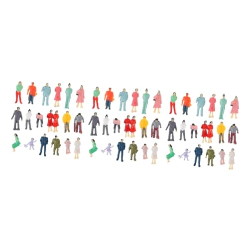 LALAFINA 300 STK Charaktermodell Personenfiguren Skalieren Mikrolandschaftsornament Bemalte Passagierfigur Fee Mini-Menschen Menschen Zahlen Strand Menschlicher Körper Spielzeugset Plastik von LALAFINA