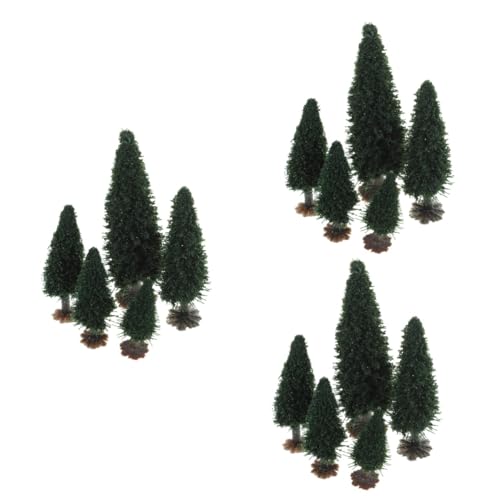 LALAFINA 45 STK kleines Baumlandschaftsmodell Pentagramm-Kerzenhalter Miniatur gefälschter Baum Modelle weihnachtsdeko Mini-Szenen-Layout-Modell Sandtischbaummodell Bahn von LALAFINA