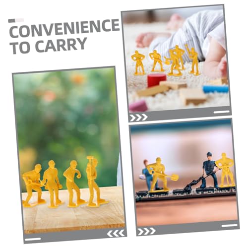 LALAFINA 54 Stück Teiliges Set und Rettungsfiguren Kunststoff Realistische Bauarbeiter Modellspielzeuge für Langlebig Detailgetreu für DIY und Pädagogisches von LALAFINA