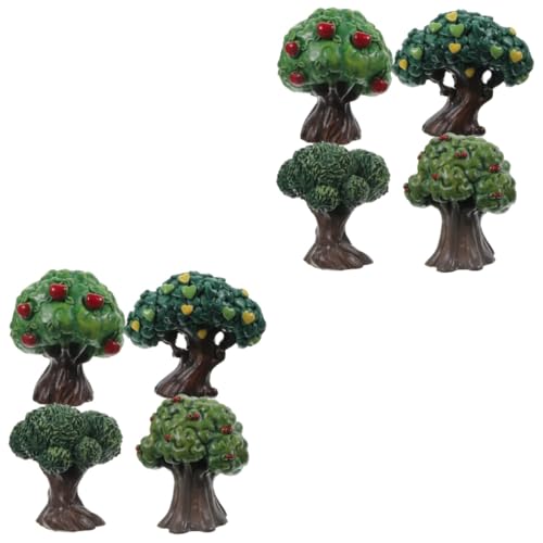 LALAFINA 8 STK Simulation Apfelbaum Architektur Bäume Zugdekor Ornament Modelle künstlicher Baum Miniaturbäume Kleiner Baum Zubehör Bonsai Landschaftsbaum Baummodell Harz von LALAFINA