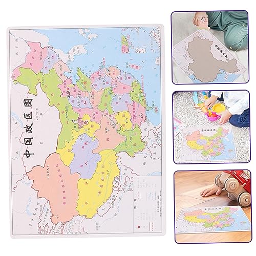 LALAFINA China Karte Puzzle Lernspielzeug Interaktives Geografie Pädagogisch Sichere Kanten für Jungen und Mädchen von LALAFINA