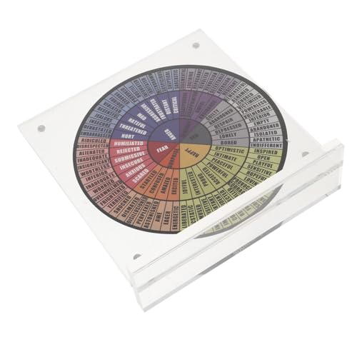 LALAFINA Emotionsrad Mit Dekoration Für Büro Schule Und Zuhause Psychische Gesundheit Doppelseitiges Acryl Gefühlsrad Emotionserkennung von LALAFINA