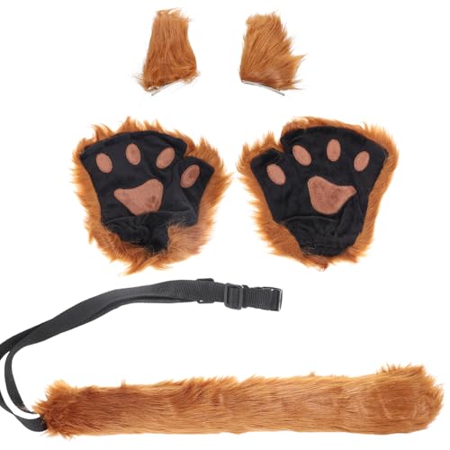 LALAFINA Fox Paws Fuchsohren Stirnband Tier Kostüm Set Halloween Party Cosplay Kostüme Zubehör für Damen Herren Partys, Anime Shows und Festivals, Verschiedene Farben B, 53cm LALAFINA Fox Paws Fuchsohren Stirnband Tier Kostüm Set Halloween Party Cosplay Kostüme Zubehör für Damen Herren Partys, Anime Shows und Festivals, Verschiedene Farben B, 53cm von LALAFINA