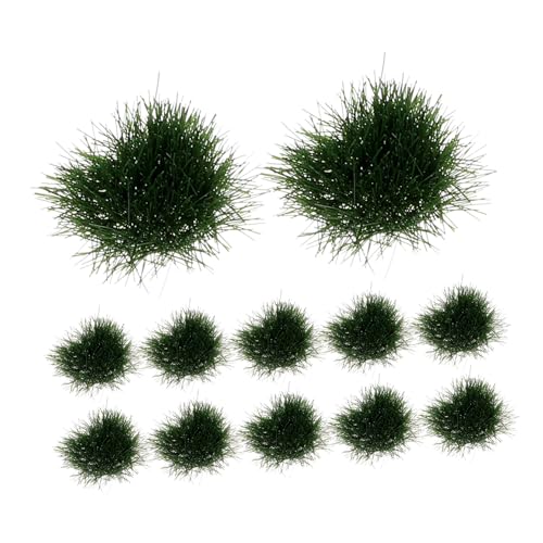 LALAFINA Simulation Grasbüschel Wetterfeste Mikro Landschaftsdeko Langlebige Grüne Miniaturpflanzen für DIY Modelleisenbahn Sandtisch Mikrogarten und Szenarium von LALAFINA