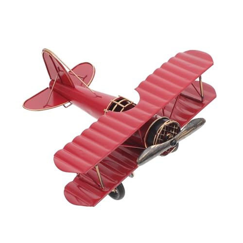 LALAFINA Vintage Metall Flugzeug Modell Dekoration Retro Flugzeug Ornament Eisen für Tisch Home Decor Fotorequisiten Rote Farbe LALAFINA Vintage Metall Flugzeug Modell Dekoration Retro Flugzeug Ornament Eisen für Tisch Home Decor Fotorequisiten Rote Farbe von LALAFINA