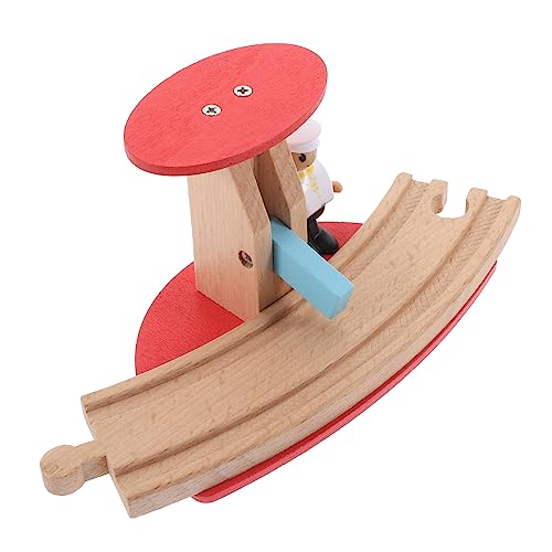 LALAFINA lustiger Bahnsteigmodus hölzerne Eisenbahnschiene Holzspielzeug Wooden Toys Bulk-Spielzeug für Kinder Spielset für Kinder Kinderspielzeug zubehör für den zugbau aus von LALAFINA