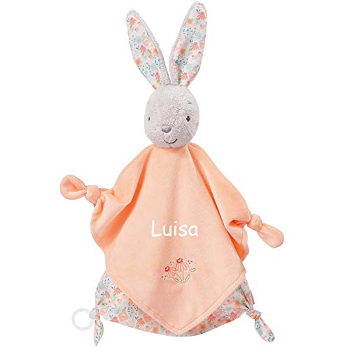 LALALO FEHN Hase Schmusetuch mit Namen Bestickt, Baby & Kleinkinder Spielkamerad & Einschlafhilfe, Schmusetuch Stofftier-Schnuffeltuch personalisiert, Kuscheltuch Geschenkidee Mädchen, Deluxe LALALO FEHN Hase Schmusetuch mit Namen Bestickt, Baby & Kleinkinder Spielkamerad & Einschlafhilfe, Schmusetuch Stofftier-Schnuffeltuch personalisiert, Kuscheltuch Geschenkidee Mädchen, Deluxe von LALALO