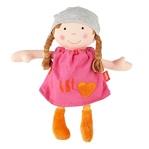 Sigikid SIGIKID Stoffpuppe Brenda Bilipup (Pink) mit Namen personalisiert/Bestickt, Puppe/Softdolls, Mädchen Babyspielzeug empfohlen ab 6 Monaten von LALALO