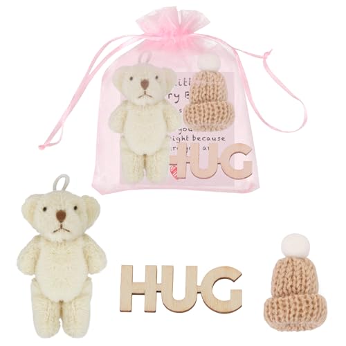 LALASTYLE Pocket Bear Hug Mini Sorgenbär Plüsch mit inspirierender Karte, weiche Angstlinderung, niedliches emotionales Unterstützungsgeschenk für Freunde, Frauen, Weiß LALASTYLE Pocket Bear Hug Mini Sorgenbär Plüsch mit inspirierender Karte, weiche Angstlinderung, niedliches emotionales Unterstützungsgeschenk für Freunde, Frauen, Weiß von LALASTYLE