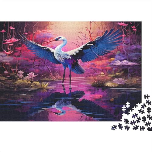 Cranes 1000 Teile Animals Erwachsene Puzzle Family Challenging Games Lernspiel Geburtstag Moderne Wohnkultur Stress Relief 1000pcs (75x50cm) von LAMAME