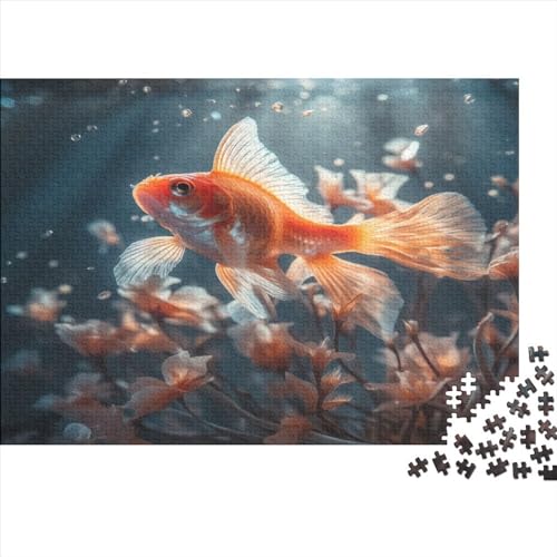 Goldfish Erwachsene 1000 Teile Animals Puzzle Family Challenging Games Educational Game Geburtstag Moderne Wohnkultur Stress Relief 1000pcs (75x50cm) von LAMAME