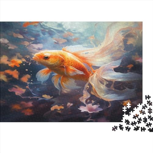 Goldfish Für Erwachsene Puzzle 1000 Teile Animals Educational Game Geburtstag Wohnkultur Family Challenging Games Stress Relief 1000pcs (75x50cm) von LAMAME