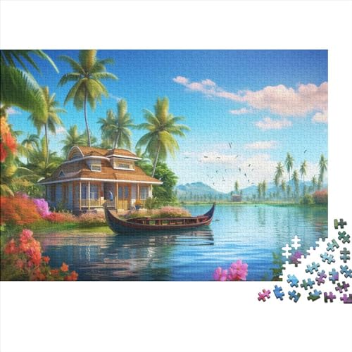 Holiday Bay Erwachsene Puzzles 1000 Teile Landscaping Family Challenging Games Home Decor Geburtstag Educational Game Stress Relief 1000pcs (75x50cm) von LAMAME