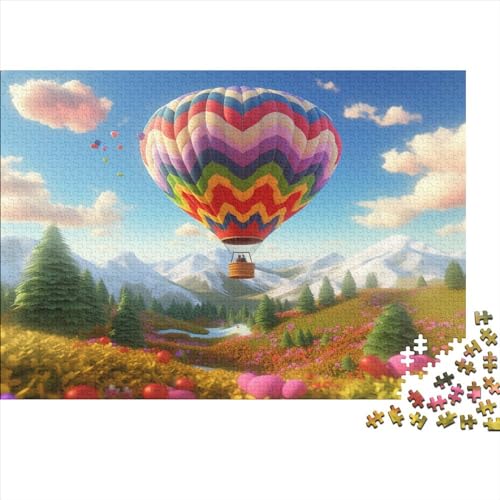 Hot Air Balloon Erwachsene 1000 Teile Landscaping Puzzles Lernspiel Home Decor Family Challenging Games Geburtstag Stress Relief Toy 1000pcs (75x50cm) von LAMAME