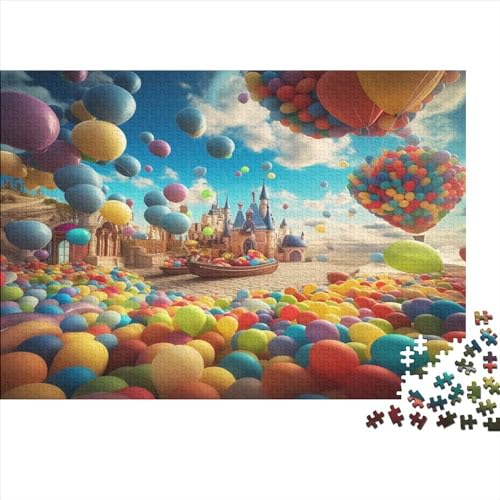 Hot Air Balloon Puzzle 1000 Teile Balloons Erwachsene Wohnkultur Family Challenging Games Geburtstag Educational Game Stress Relief 1000pcs (75x50cm) von LAMAME