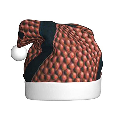 LAMAME Weihnachtsmütze bedruckt Basketball Sport Party Dekoration Weihnachtsmann Hut Plüsch von LAMAME